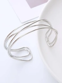 Alloy Line Bangle For Women Punk Style Open Adjustable 2025 Fashion Jewelry New