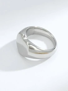 Nhẫn Inox Trang Trí Trái Tim Thời Trang Cho Nữ Làm Quà Sinh Nhật - Bạc - Xem 4