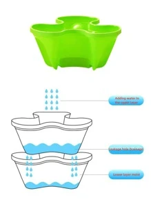 1pc Plain Flower Pot - Green - View 9