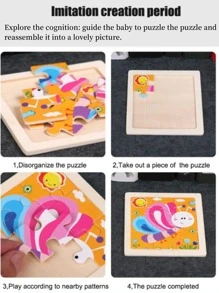 1set Cartoon Graphic Jigsaw Puzzle - Multicolor - View 7