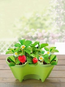 1pc Plain Flower Pot - Green - View 7