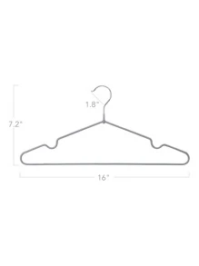 10pcs Anti-slip Plastic Coated Clothes Hangers, Adult Hanger For Home Dorm Laundry - Grey - View 6