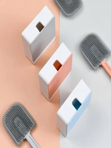 1入組矽膠廁所現代長柄馬桶清潔刷