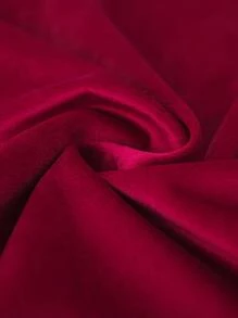 Solid Cushion Cover Without Filler, Simple Red Fabric Decorative Cushion Cover For Bed, Sofa - Burgundy - View 5