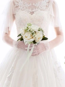 mulheres 1 peça decoração de flores romântico casamento buquê