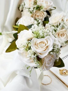 mulheres 1 peça decoração de flores romântico casamento buquê