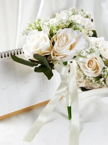 mulheres 1 peça decoração de flores romântico casamento buquê