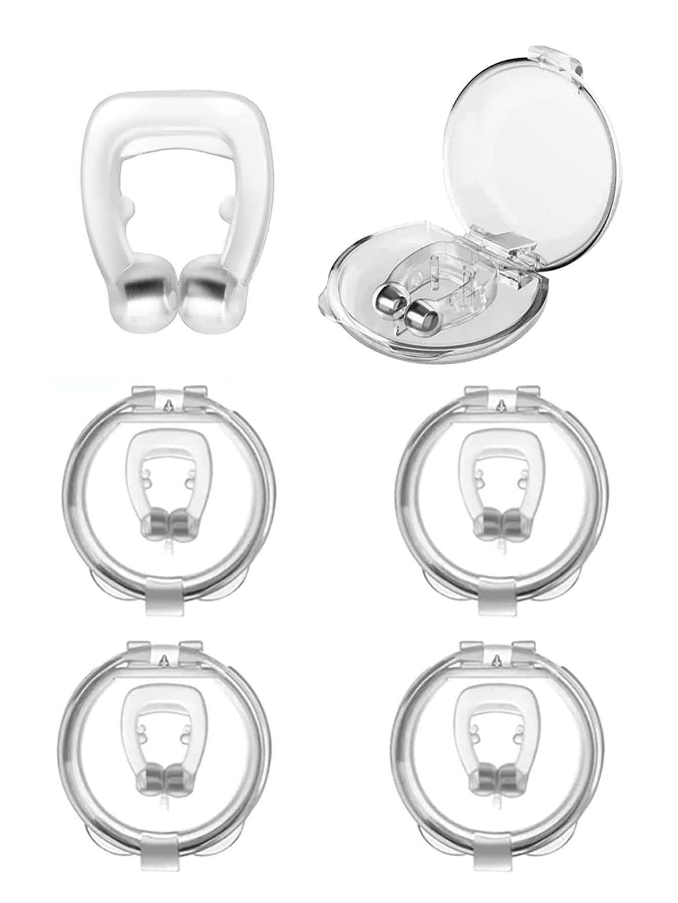 5pcs Clear Anti-Collision Cover, Plastic Nose Clip For Home - Clear - View 1