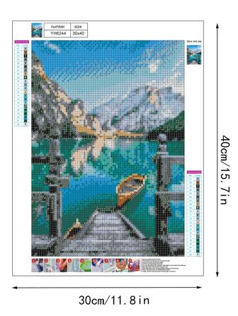 con estampado de paisaje DIY diamante sin enmarcar de colores Pintura diamante DIY Set para DIY