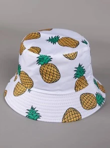水果印花漁夫帽 - 白色 - 查看 3