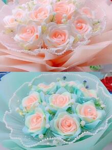 5 cuộn ruy băng gói quà trơn, dải vải polyester màu nâu hiện đại cho bữa tiệc - Cà phê nâu - Xem 11