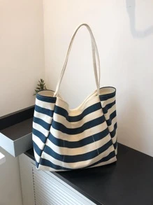 Túi Mua Sắm Acrylic Họa Tiết Sọc Quá Khổ - Nhiều màu - Xem 3