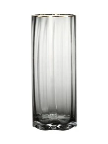 1 Bình Hoa Trong Suốt, Bình Thủy Tinh Hiện Đại Cho Hoa Trang Trí Nhà - Màu Xám nhạt - Xem 7