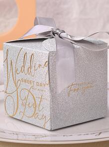 10 piezas Cajas de regalo para boda, suministros de decoración para fiesta - Plateado - Ver 6