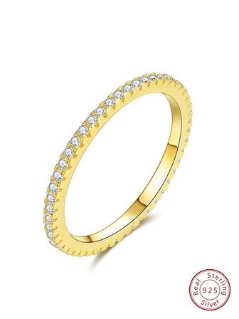 1入組魅力四射方晶鋯石裝飾銀戒指適合女士適用於生日禮物