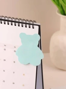 1pc Bear Shaped Sticky Note, Creative Multi-purpose Easy To Post Writable Sticky Note For School Student, Office - Multicolor - View 2
