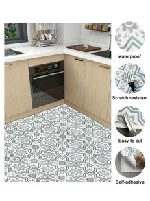 6 miếng dán sàn PP, Miếng dán sàn chống nước họa tiết hoa hiện đại cho gia đình - Nhiều màu - Xem 4