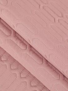 1pc Feather Embroidered Sofa Towel, Modern Polyester Sofa Cover Blanket For Home - Pink - View 6