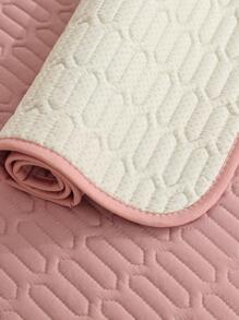 1pc Feather Embroidered Sofa Towel, Modern Polyester Sofa Cover Blanket For Home - Pink - View 7