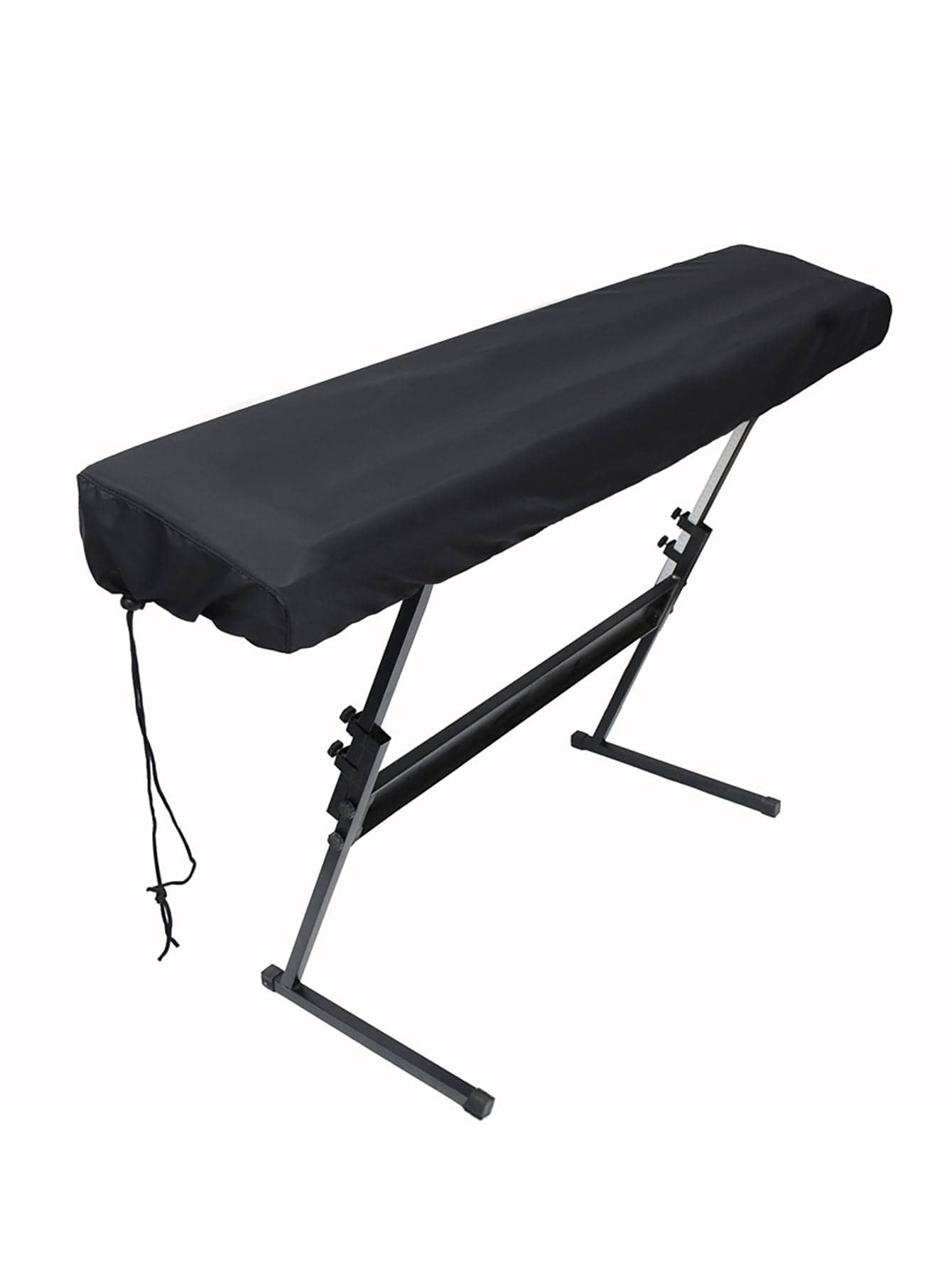 1pc Solid Color Piano Cover, Minimalist Polyester Piano Cover For Home - Black - View 1