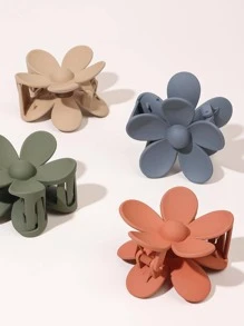 7入組女性花朵設計休閒發夾,可用於日常裝飾,可愛風格