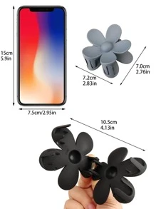 7入組女性花朵設計休閒發夾,可用於日常裝飾,可愛風格