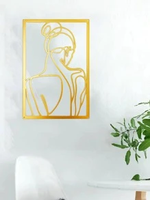1 PC Sắt Treo Tường, Thiết Kế Hình Hiện Đại Treo Trang Trí Cho Gia Đình - Vàng - Xem 1