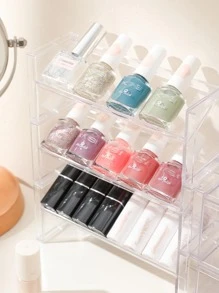 1pc Plastic Storage Box, Minimalist Clear Storage Box For Home - Clear - View 1