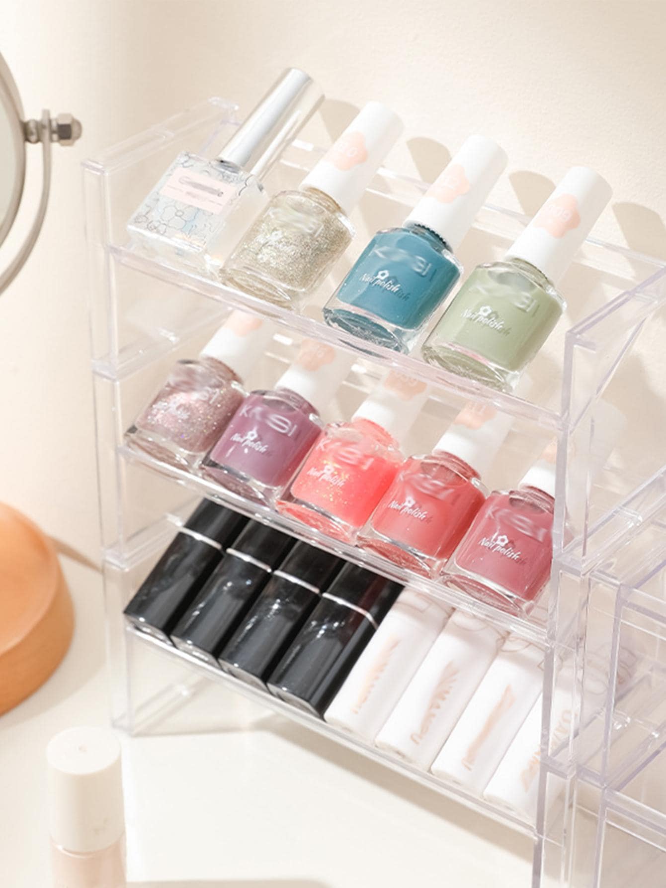 1pc Plastic Storage Box, Minimalist Clear Storage Box For Home - Clear - View 1