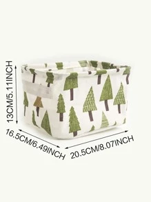 1入組無紡布織物收納北極熊圖案收納籃適用於家庭 - 粉色 - 查看 2