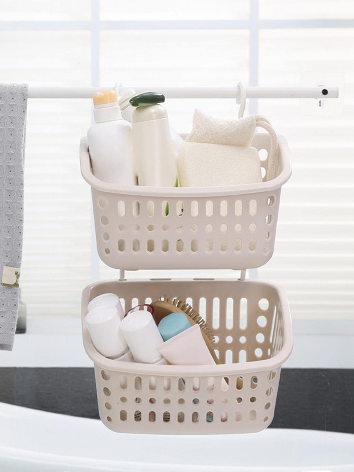 1 pieza Cesta de almacenamiento unicolor