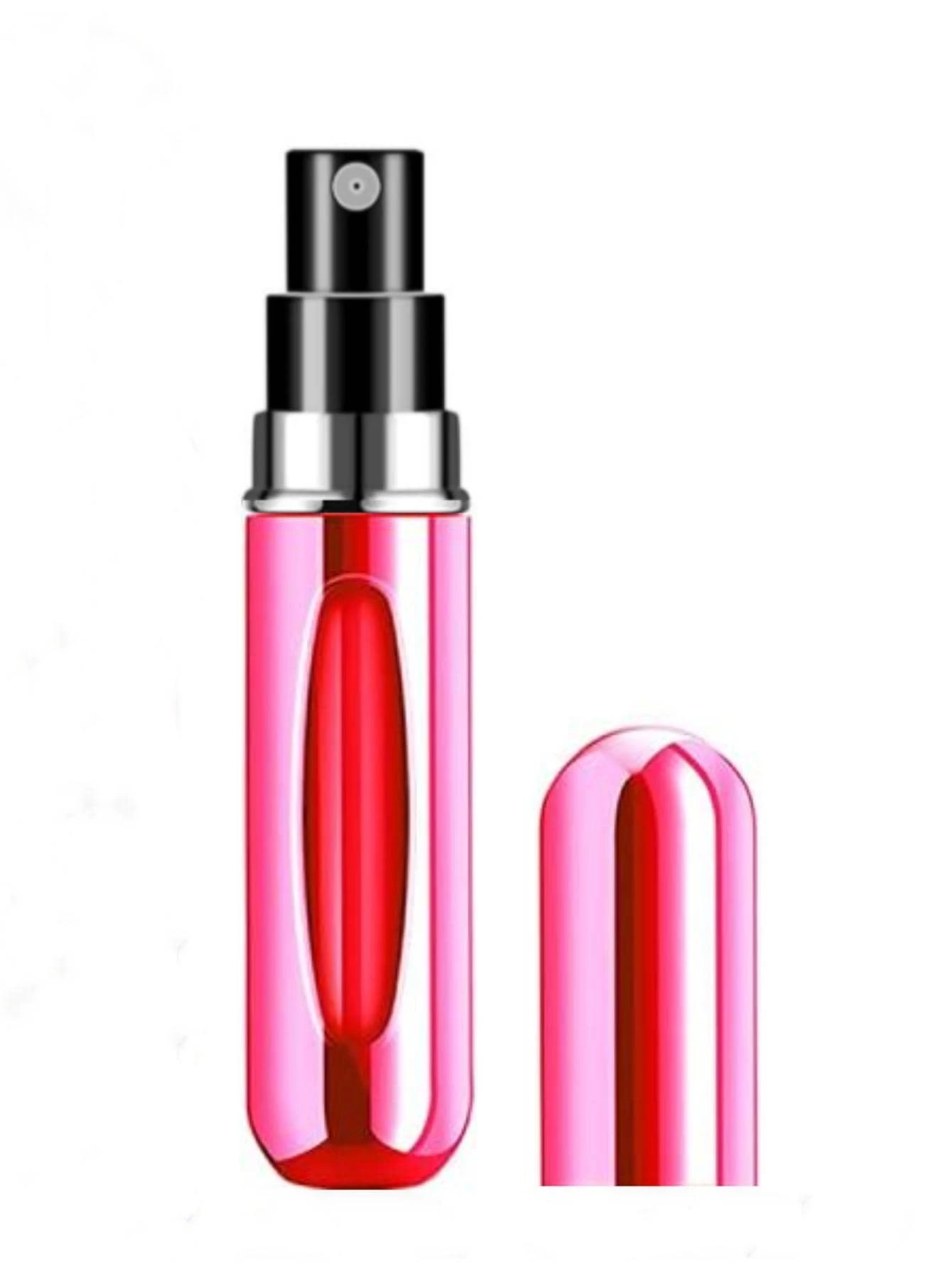 1入組便攜5ML塑膠香水現代可重複使用香水瓶適合旅行 - 玫紅色 - 查看 1