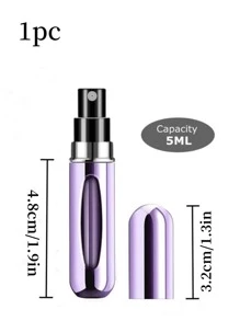 1入組便攜5ML塑膠香水現代可重複使用香水瓶適合旅行 - 紫色 - 查看 3