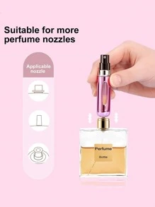 1入組便攜5ML塑膠香水現代可重複使用香水瓶適合旅行 - 紫色 - 查看 6