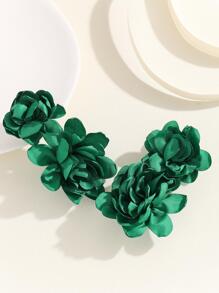 1 对时尚花朵耳坠，适合女士日常装饰情人节 - 綠色 - 查看 5