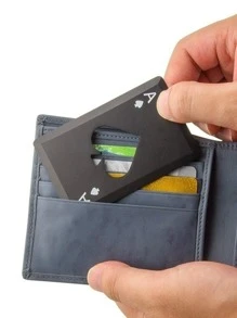 1 Dụng Cụ Mở Nút Chai Bằng Thép Không Gỉ, Dụng Cụ Mở Nắp Chai Thiết Kế Thẻ Chơi Sáng Tạo Cho Gia Đình - màu đen - Xem 2