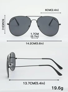 3pcs Metal Aviator Frame Decorative Fashion Glasses For Women For Summer Beach Vacation,Outdoor,Travel - Multicolor - View 2