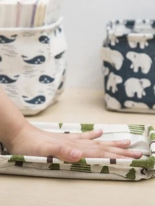 1入組廚具印花收納籃 - 薄荷綠 - 查看 3