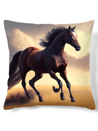 1pc Animal Pattern Cushion Cover Without Filler, Modern Woven Fabric Decorative Throw Pillow Case For Living Room, Home Decor