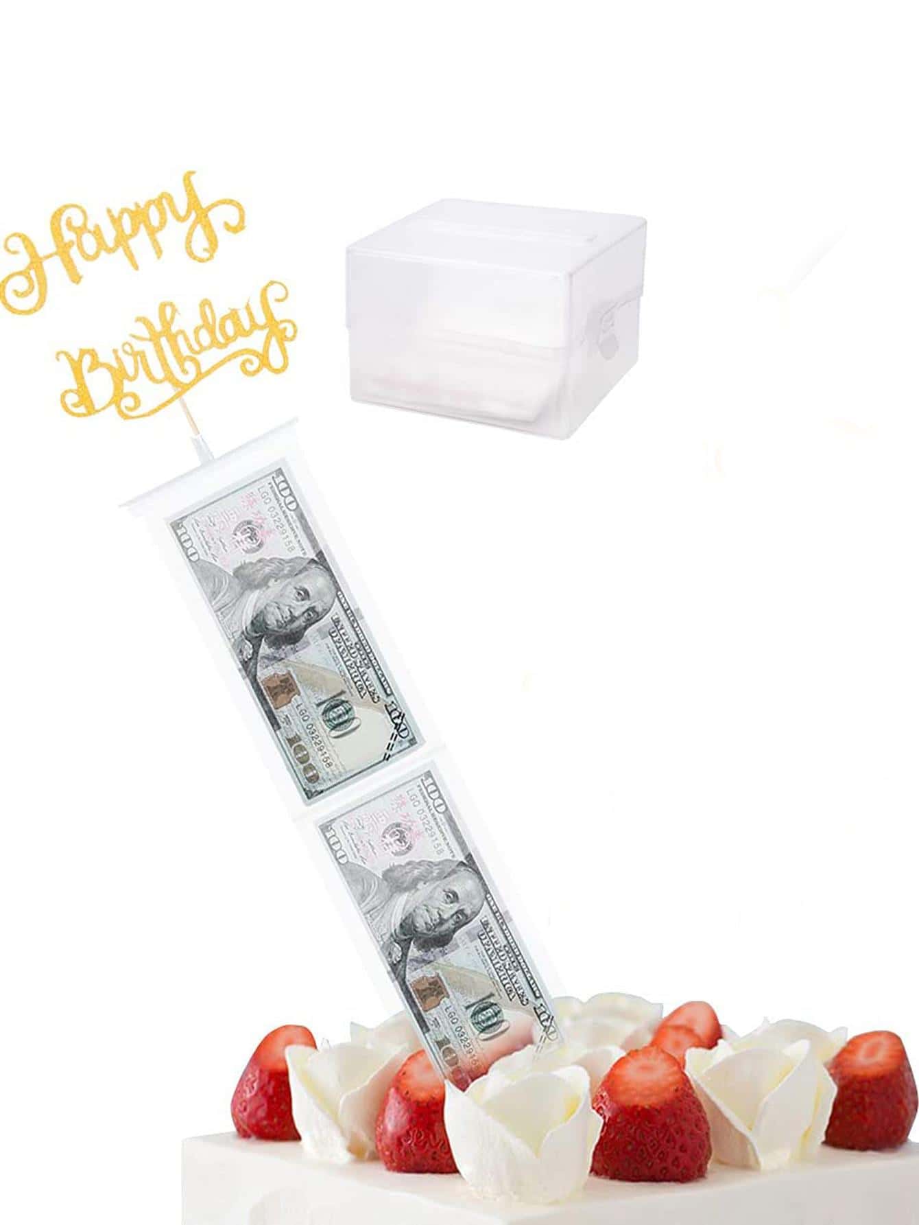 24pcs Money Box For Cake,Surprise Money Cake Pull Out Kit,Cake ATM