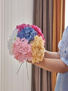 1 nhánh tú cầu nhân tạo ABS, bó hoa nhân tạo hiện đại để trang trí nhà và làm quà tặng - Hồng - Xem 5