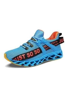 New Men's Fashion Walking Shoes Running Fashion Anti Slip Sports Shoes - 寶藍色 - 查看 3