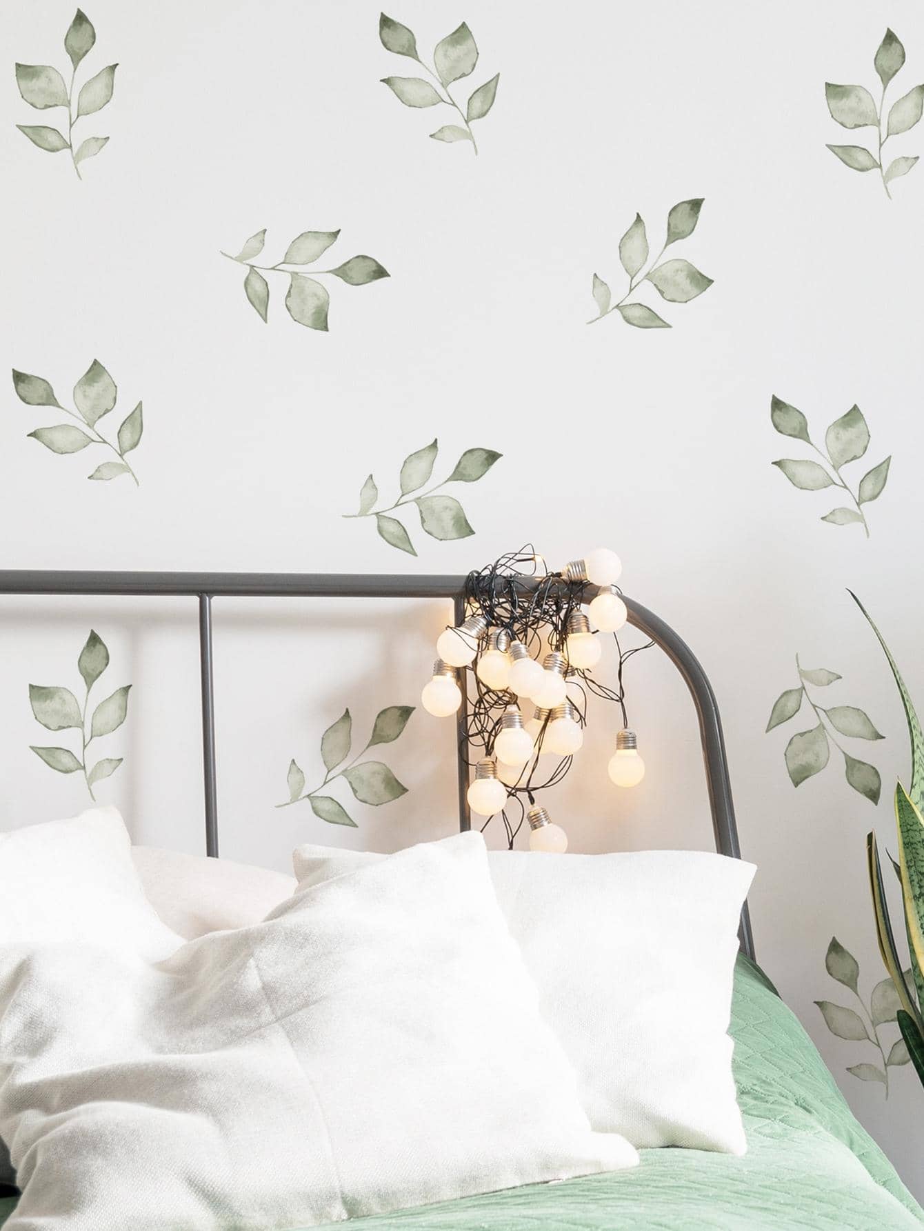 1pc PVC Wall Decal, Modern Leaf Pattern Wall Sticker For Home Wall Decor, Stickers, Wall Decal, Vinyl Decal For Home Decorations, Spring Decoration Items Refresh Your Home, Rama Decoration Stickers Gifts Birthday Graduation