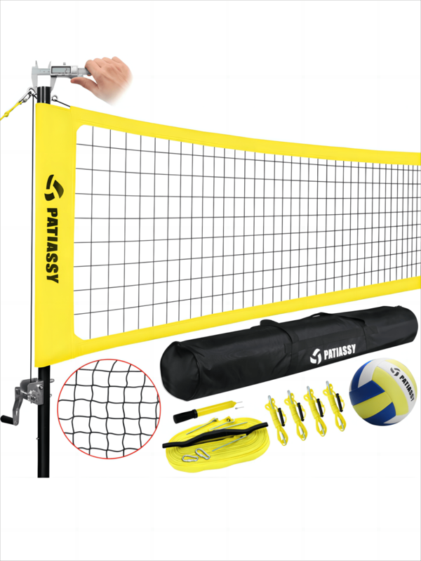 Patiassy Portable Professional Outdoor Volleyball Net Set with