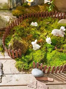 1入組迷你柵欄形花園裝飾現代迷你花園雕像適合戶外、花園