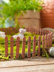 1入組迷你柵欄形花園裝飾現代迷你花園雕像適合戶外、花園