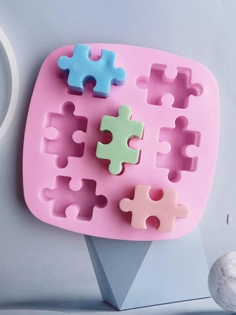 1入組多格冰塊創意拼圖形狀製冰格適用於廚房