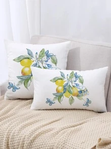 Chanh In Đệm Mà Không Cần Chất Độn Hiện Đại Hình Bướm & Trái Cây In Đệm Trang Trí Cho Giường, Ghế Sofa - Nhiều màu - Xem 1