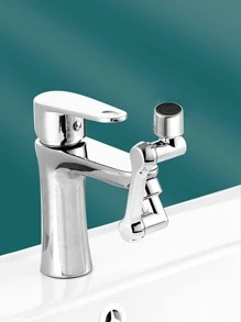 1pc ABS Faucet Splash-proof Head, Modernist Splash-proof Water Saver For Home - Silver - View 4