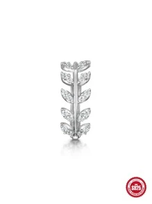 1 Peça Brinco 925 de Prata Folha Zircônia Piercing Cartilagem Daith Brinco Feminino Joias Fashion